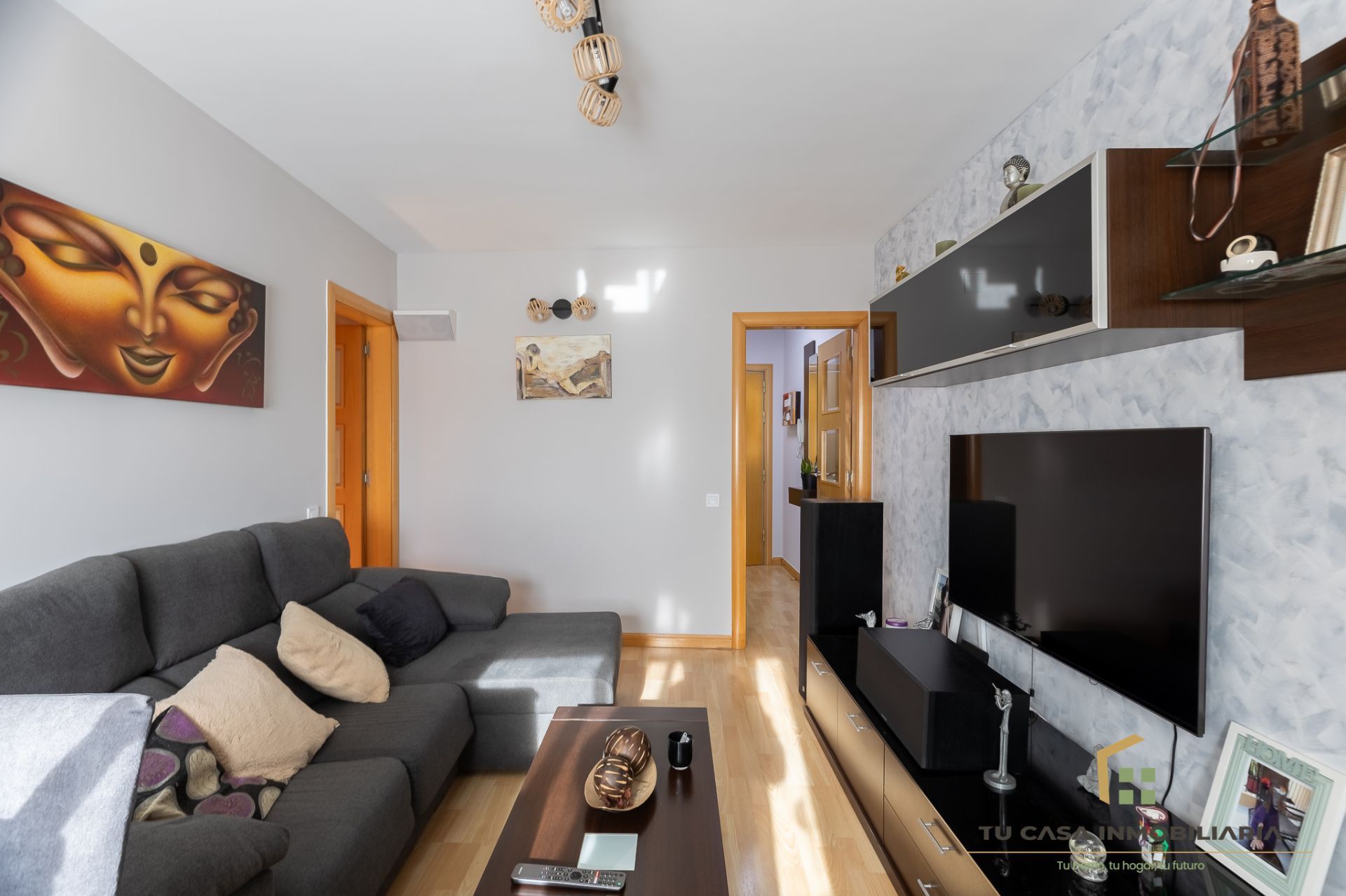 Living room of Flat for sale in Badalona  with Air Conditioner, Heating and Furnished