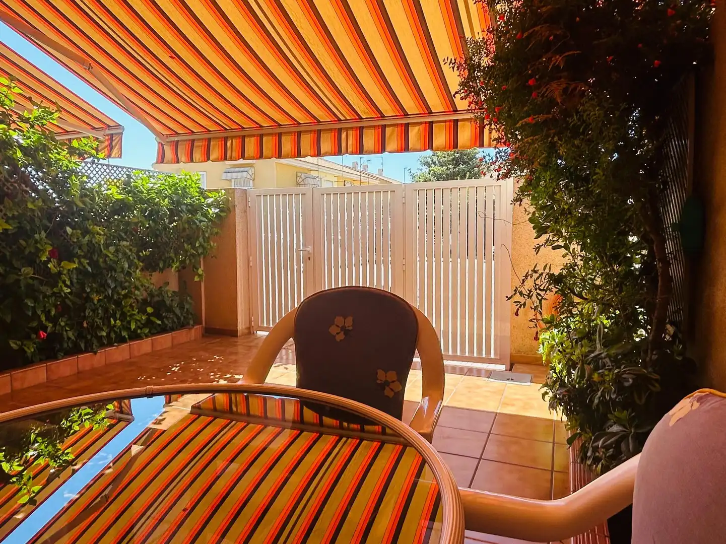 Terrasse von Einfamilien-Reihenhaus zum Verkauf in San Javier mit Klimaanlage, Terrasse und Möbliert