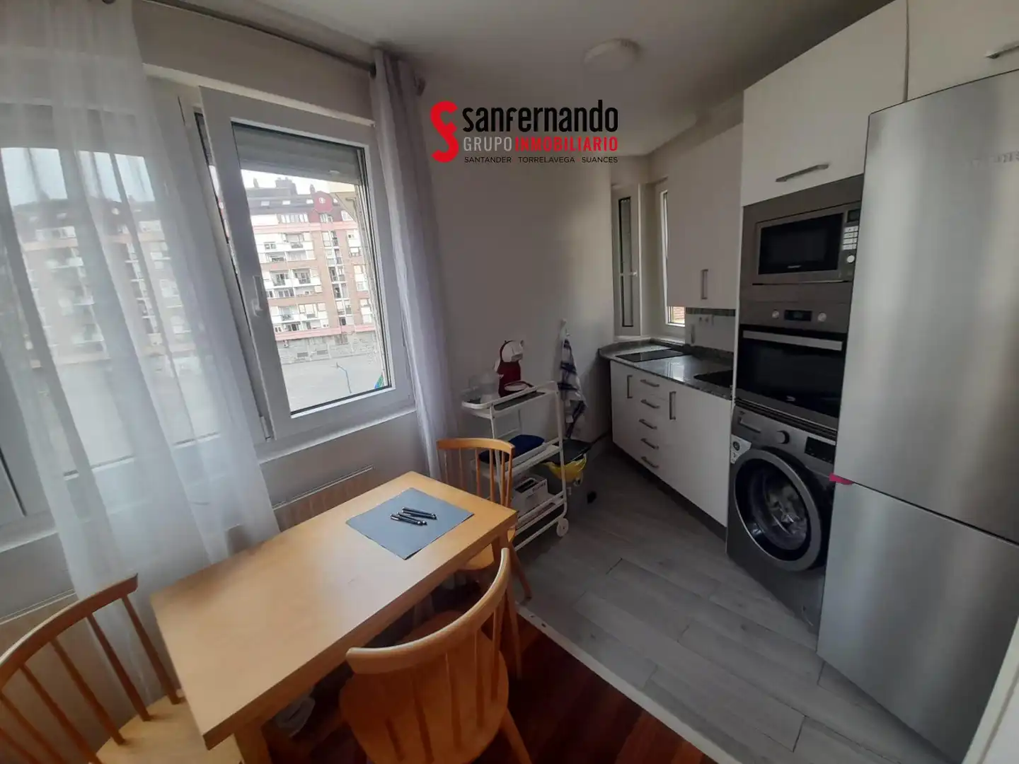 Küche von Wohnung zur Miete in Santander mit Heizung, Parkett und Terrasse