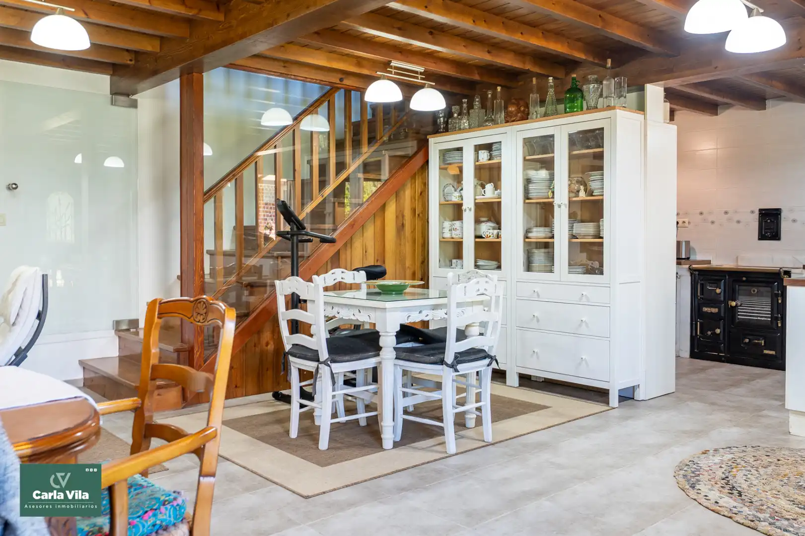 Dining room of Country homes for sale in Guitiriz  with Heating, Private garden and Parquet flooring