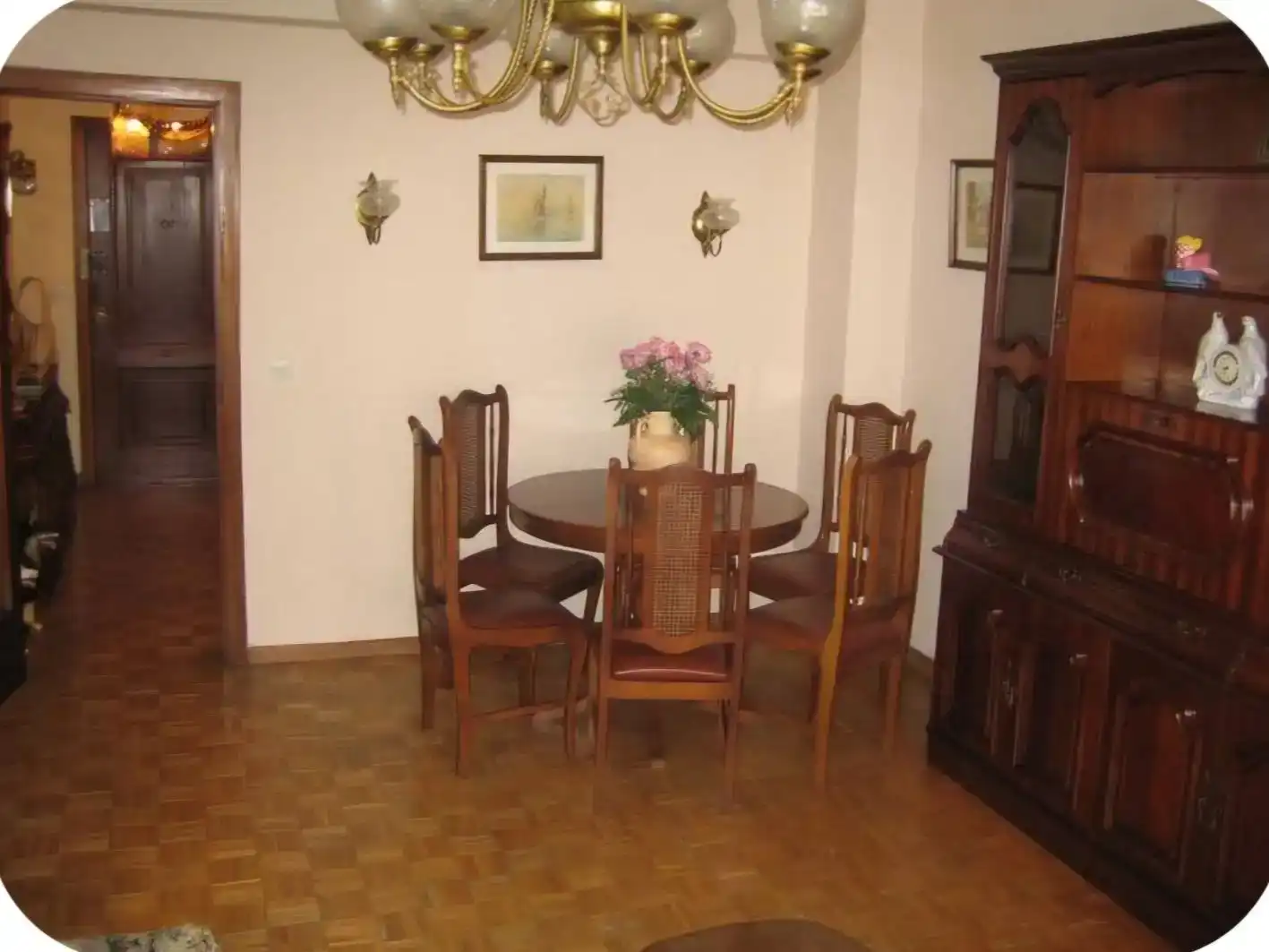 Comedor de Piso para compartir en Gijón  con Parquet, Amueblado y Balcón