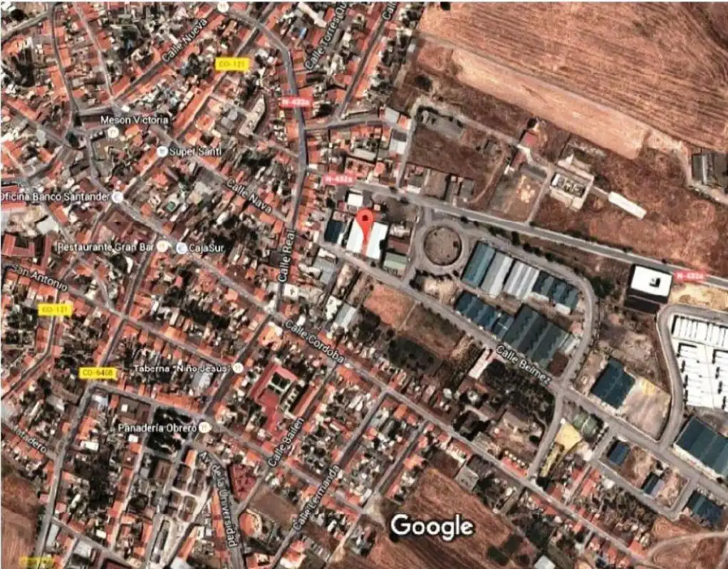 Vista exterior de Terreny industrial en venda en Belmez, Córdoba