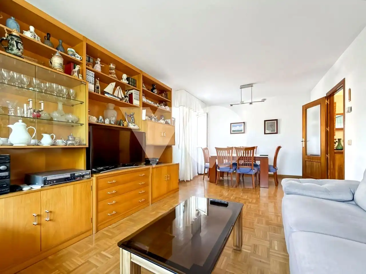 Sala d'estar de Pis en venda en Madrid amb Calefacció, Parquet i Terrassa