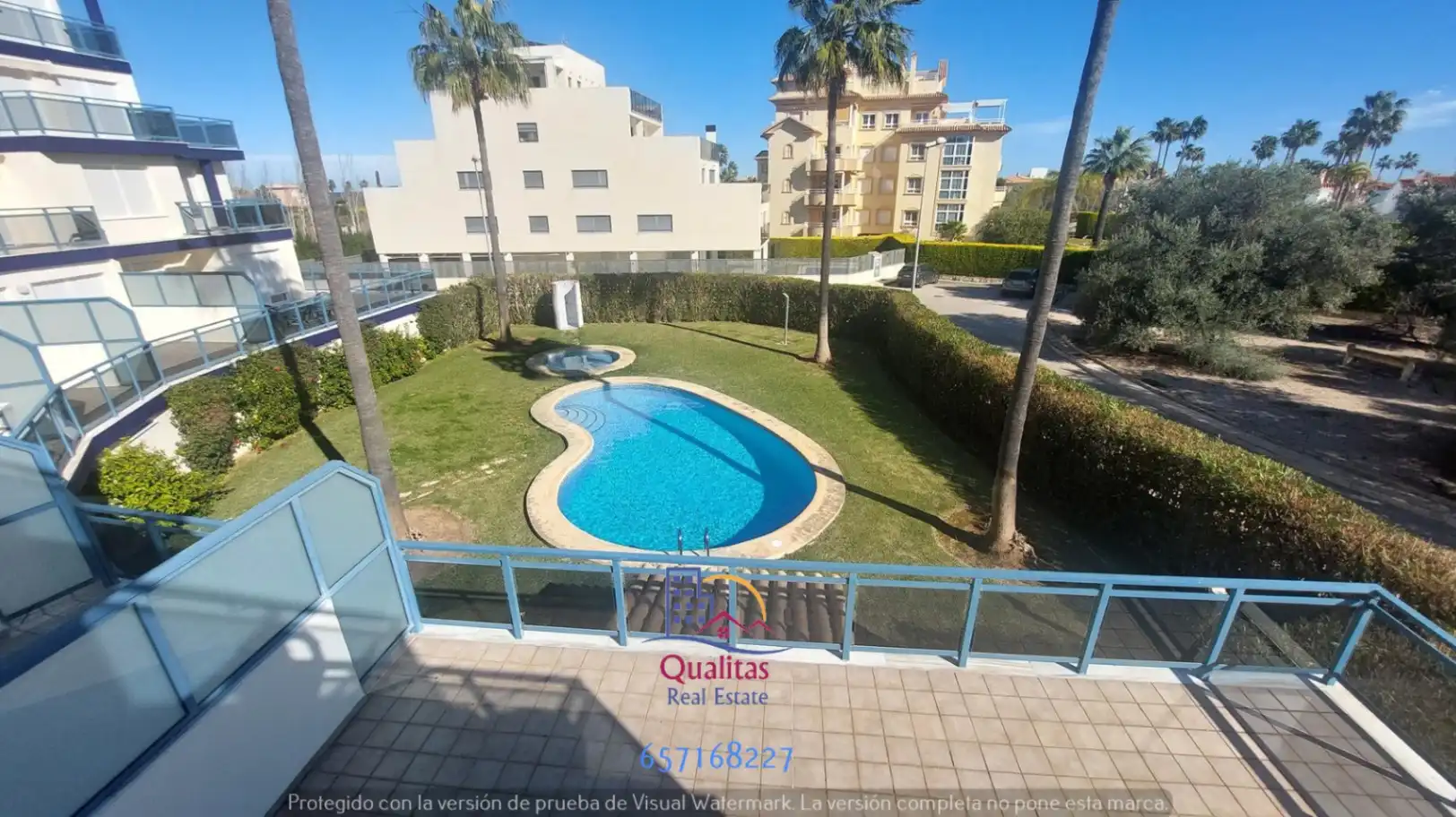 Jardín de Apartamento de alquiler en Oliva con Aire acondicionado, Calefacción y Jardín privado