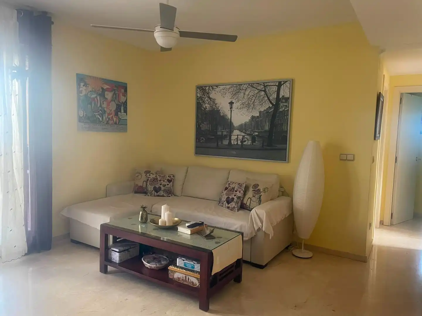 Living room of Flat for rent in Rincón de la Victoria  with Private garden, Furnished and Community pool