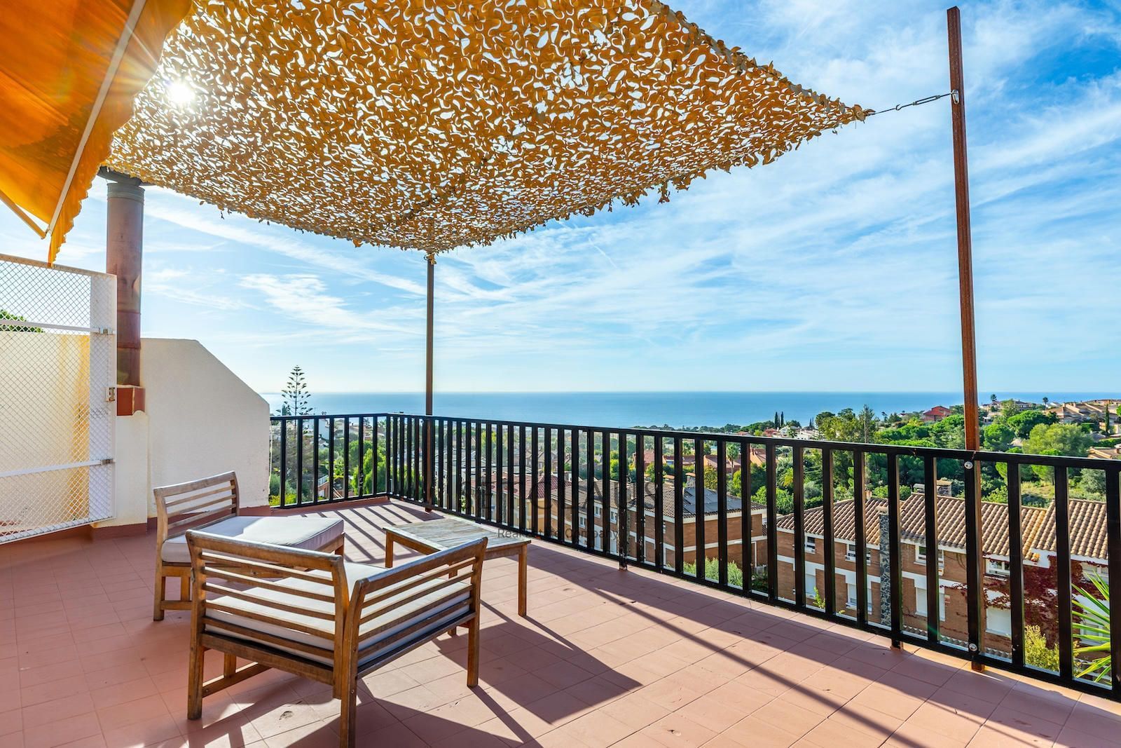 Terrace of Single-family semi-detached for sale in Teià  with Heating, Private garden and Parquet flooring