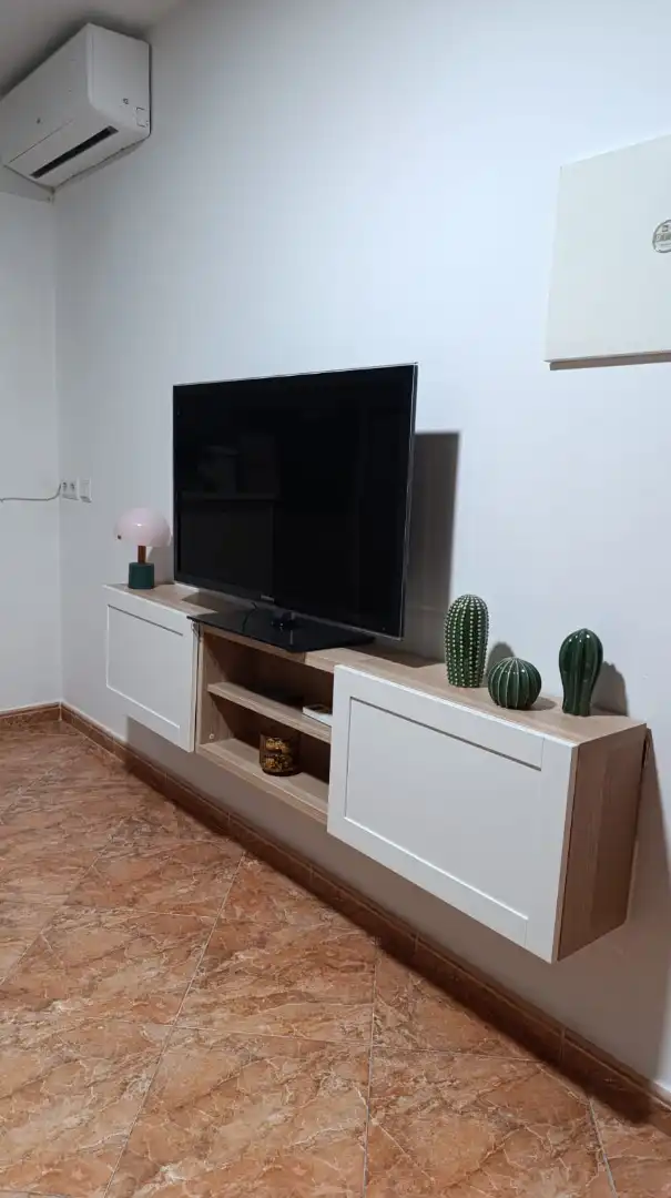 Wohnzimmer von Wohnung zur Miete in Mijas mit Klimaanlage, Möbliert und Ofen