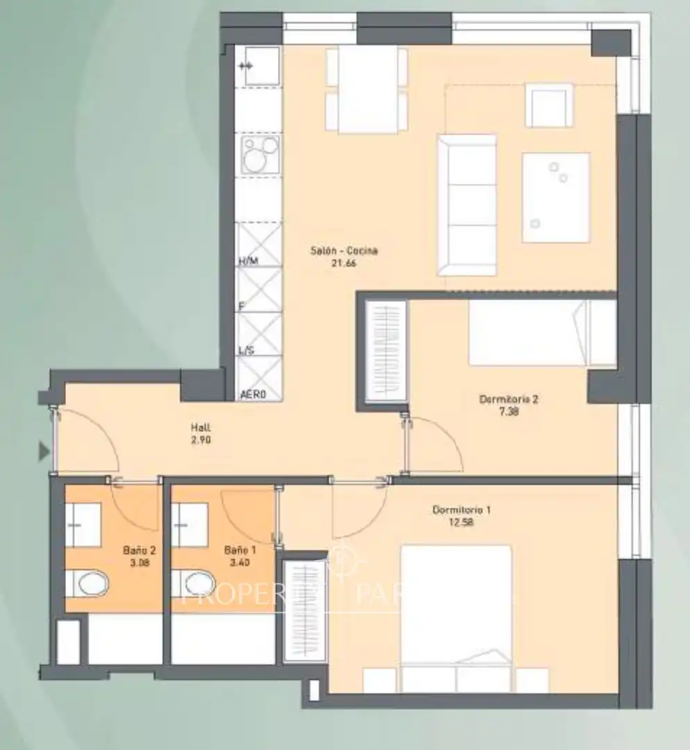 Apartament amb piscina en venda a Calle de José Silva, imagen 4