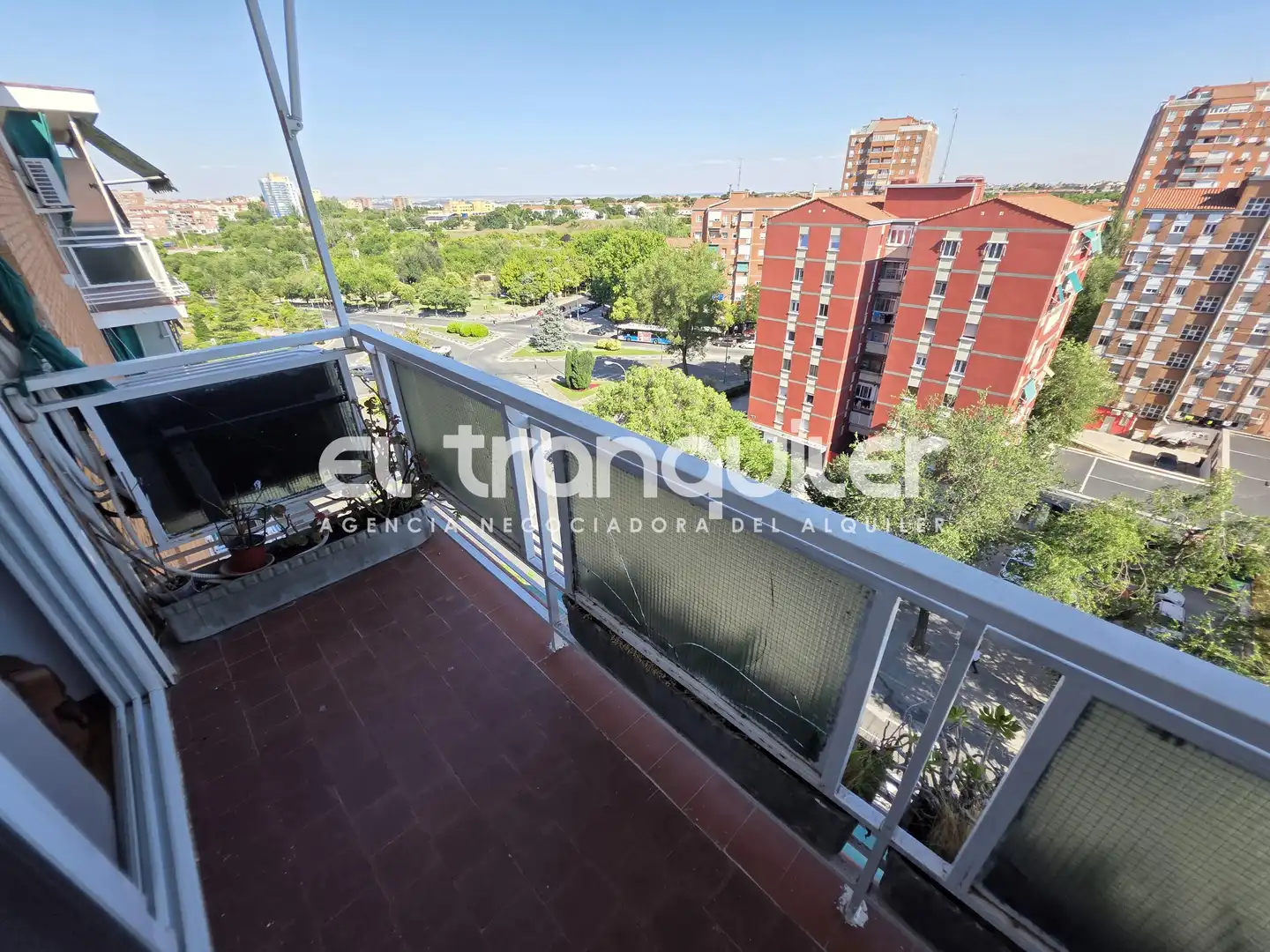 Balcony of Flat for rent in Madrid  with Air Conditioner, Parquet flooring and Terrace