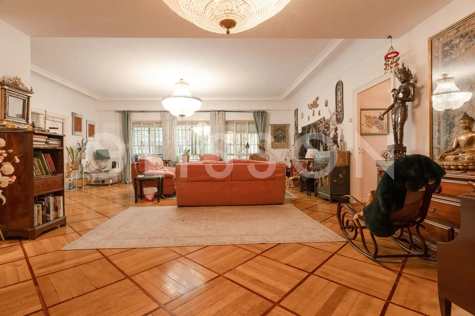 Sala de estar de Piso de alquiler en Madrid con Aire acondicionado, Calefacción y Terraza