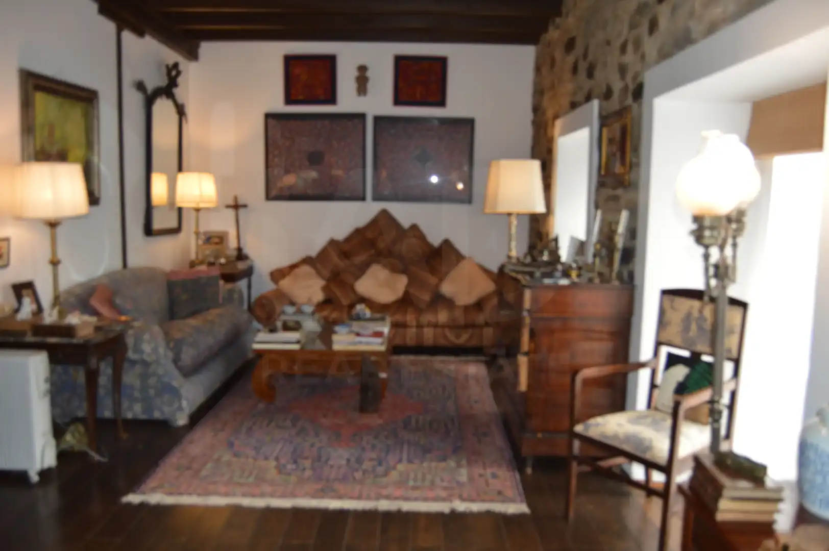 Sala d'estar de Finca rústica en venda en Piedrabuena amb Aire condicionat, Calefacció i Terrassa