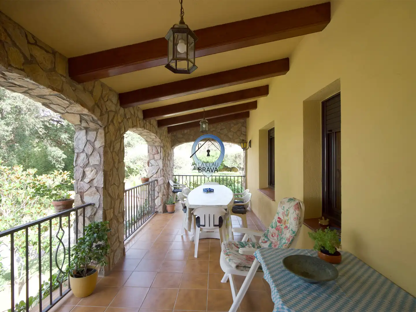 Terrassa de Casa o xalet en venda en Caldes de Malavella amb Calefacció, Jardí privat i Terrassa