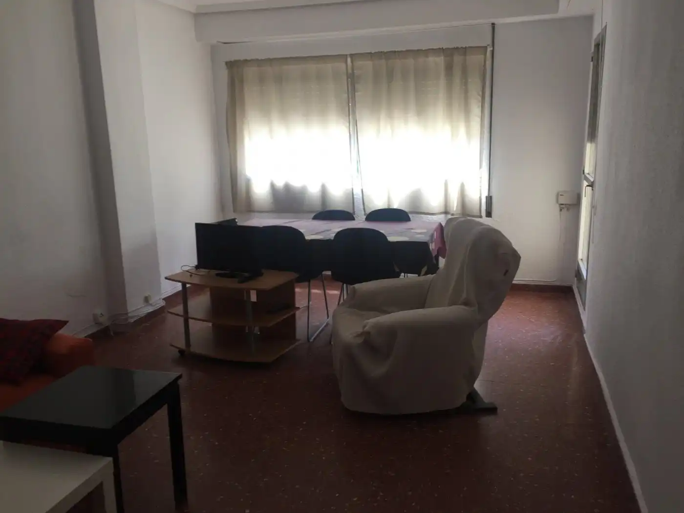 Wohnzimmer von Wohnung zur Miete in Valencia mit Terrasse, Möbliert und Balkon