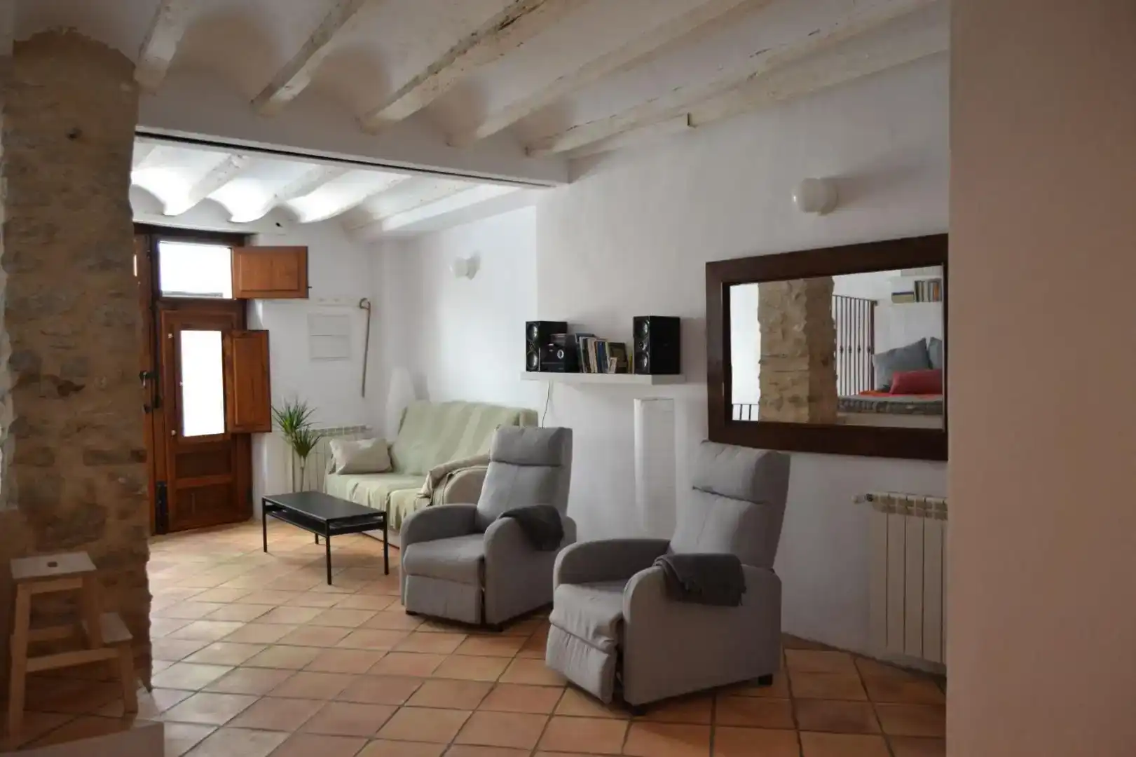 Living room of Flat for rent in Castell de Castells  with Storage room, Furnished and Oven