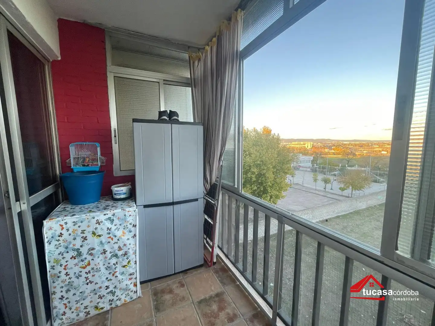 Balcony of Flat for sale in Córdoba  with Air Conditioner, Parquet flooring and Terrace