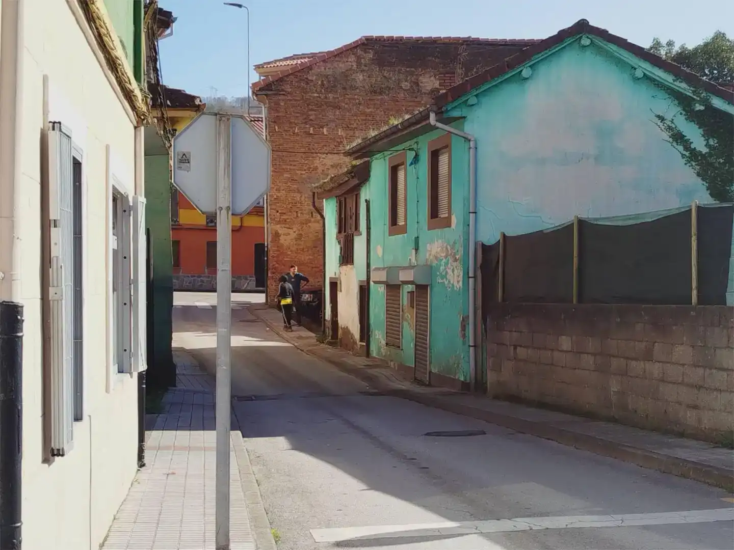 Vista exterior de Casa adosada en venda en Langreo amb Traster