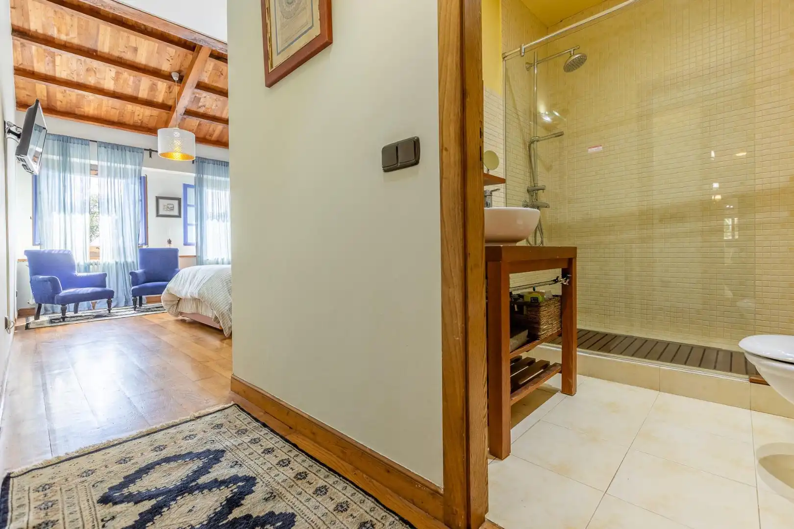 Baño de Casa o chalet en venta en O Pino  con Calefacción, Jardín privado y Terraza