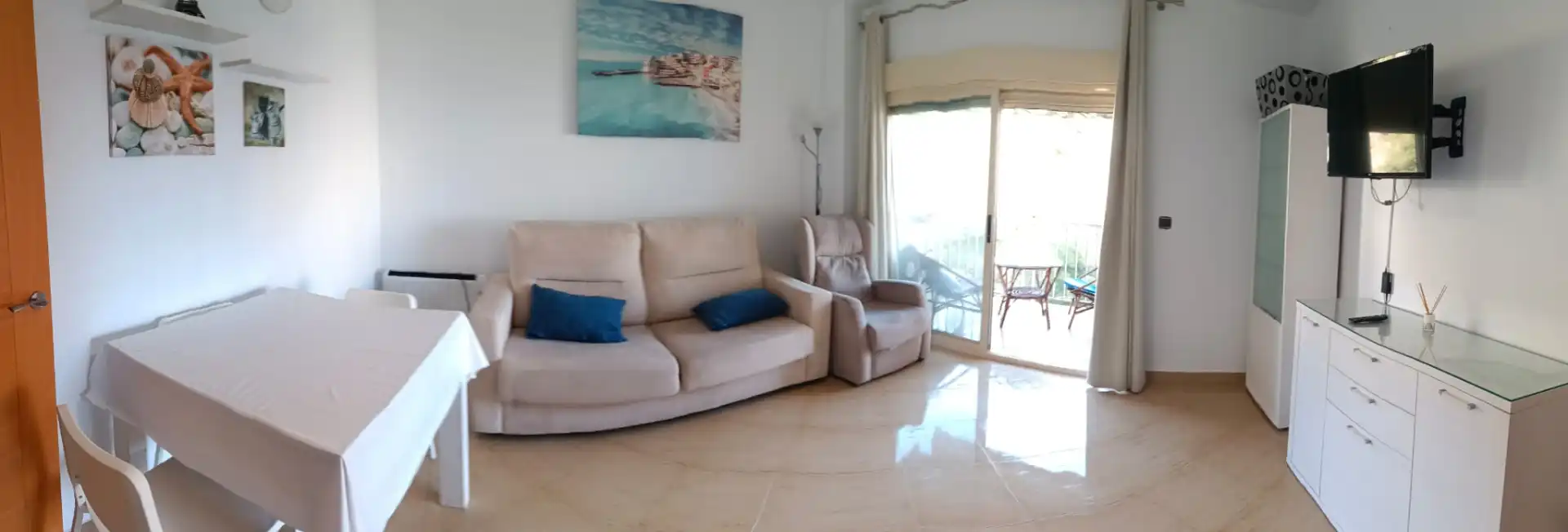 Wohnzimmer von Wohnung zur Miete in Almuñécar mit Klimaanlage, Heizung und Terrasse