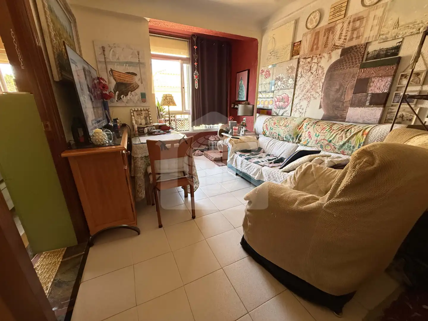 Sala d'estar de Pis en venda en Málaga amb Moblat i Rentadora
