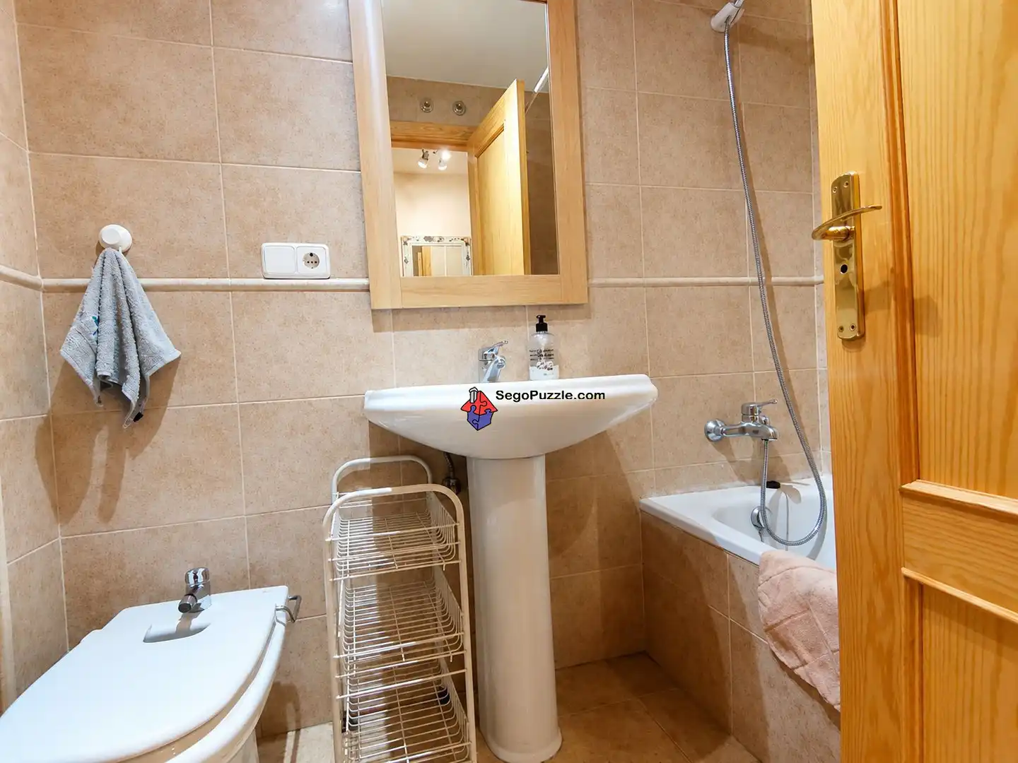 Badezimmer von Wohnung zum Verkauf in Bernuy de Porreros mit Heizung, Terrasse und Abstellraum