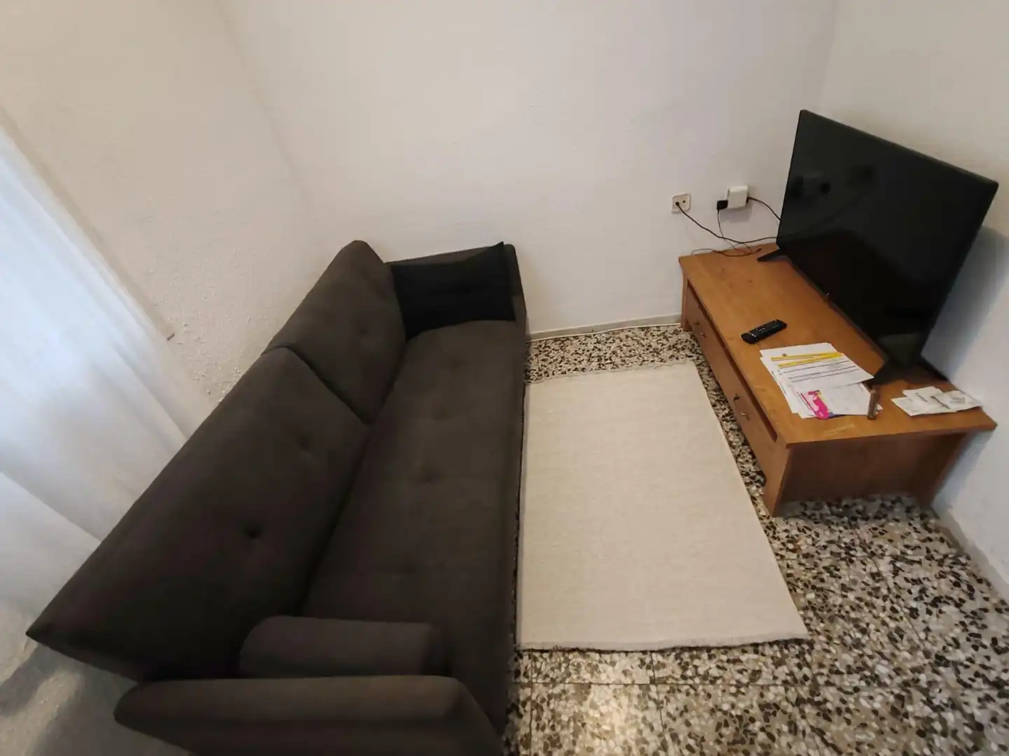 Sala d'estar de Pis de lloguer en Alicante / Alacant amb Aire condicionat, Terrassa i Moblat
