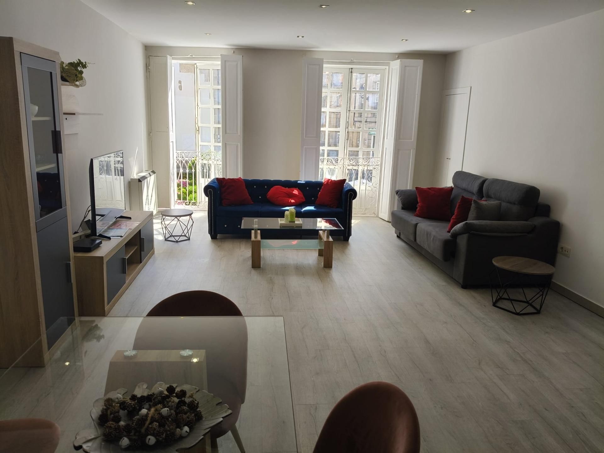 Sala d'estar de Apartament de lloguer en Ourense Capital  amb Calefacció, Parquet i Traster