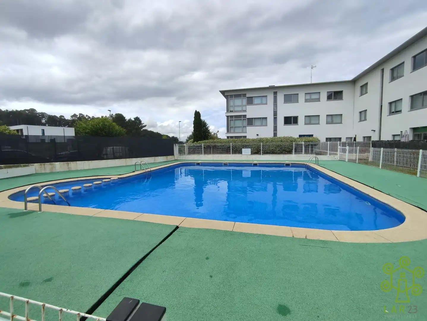 Swimming pool of Flat for rent in Oleiros  with Heating, Parquet flooring and Furnished