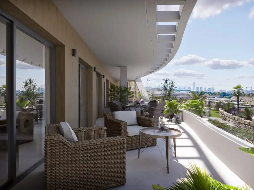 Terrassa de Apartament en venda en Finestrat amb Jardí privat i Piscina