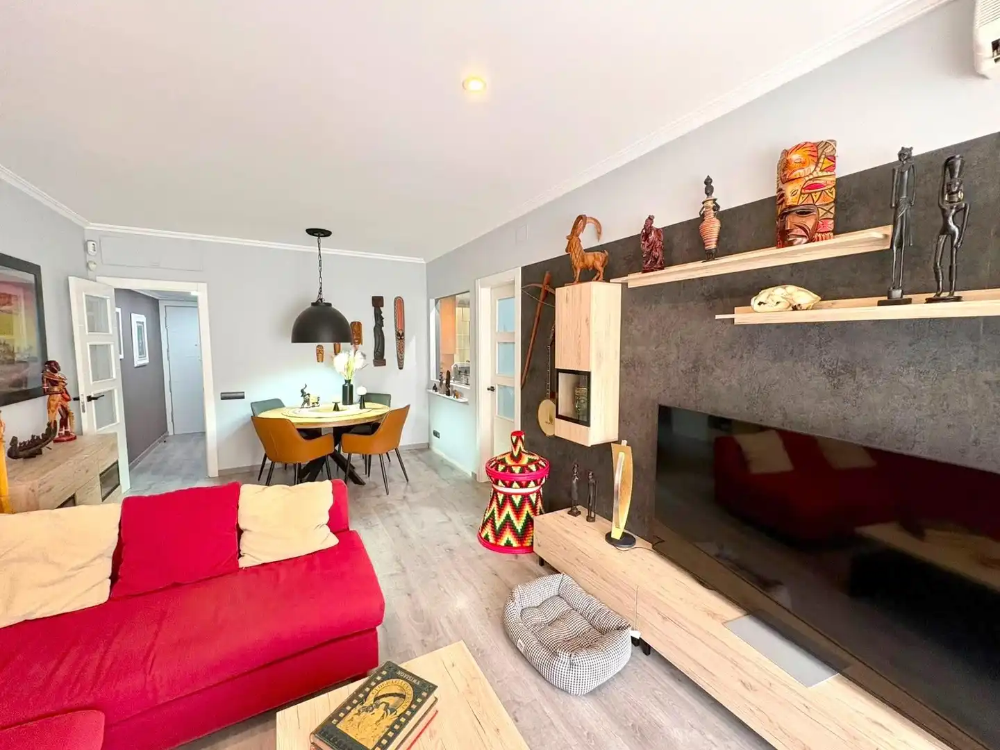 Sala de estar de Piso en venta en Barcelona con Aire acondicionado, Parquet y Balcón