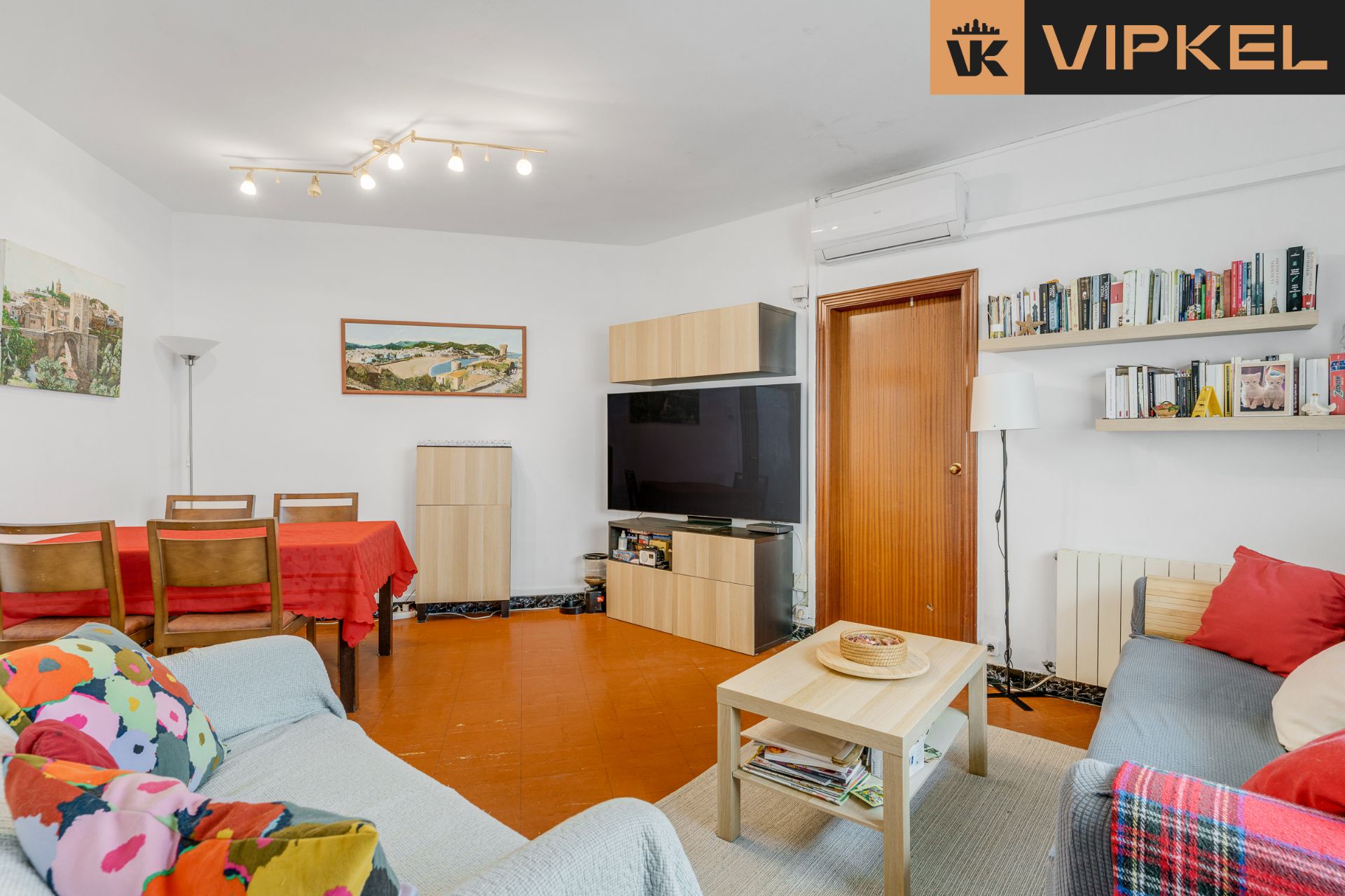 Sala d'estar de Pis en venda en  Barcelona Capital amb Aire condicionat, Calefacció i Balcó