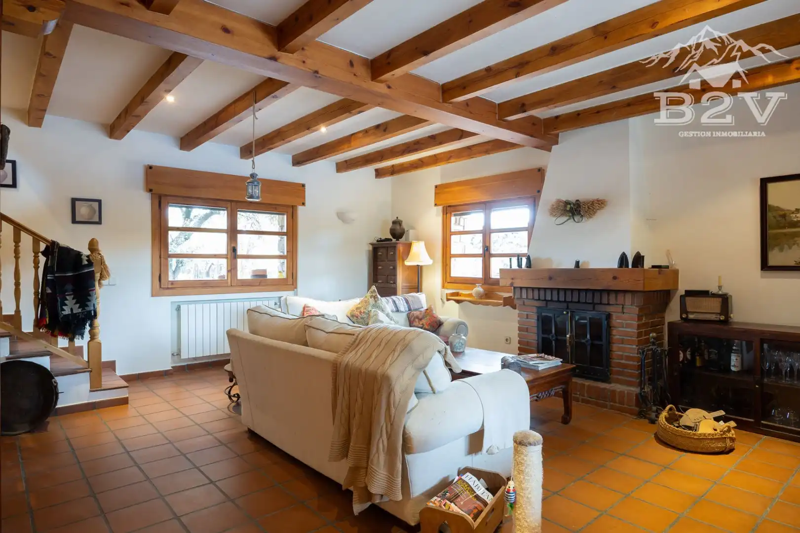 Sala de estar de Casa o chalet en venta en Garganta de los Montes con Aire acondicionado, Calefacción y Jardín privado