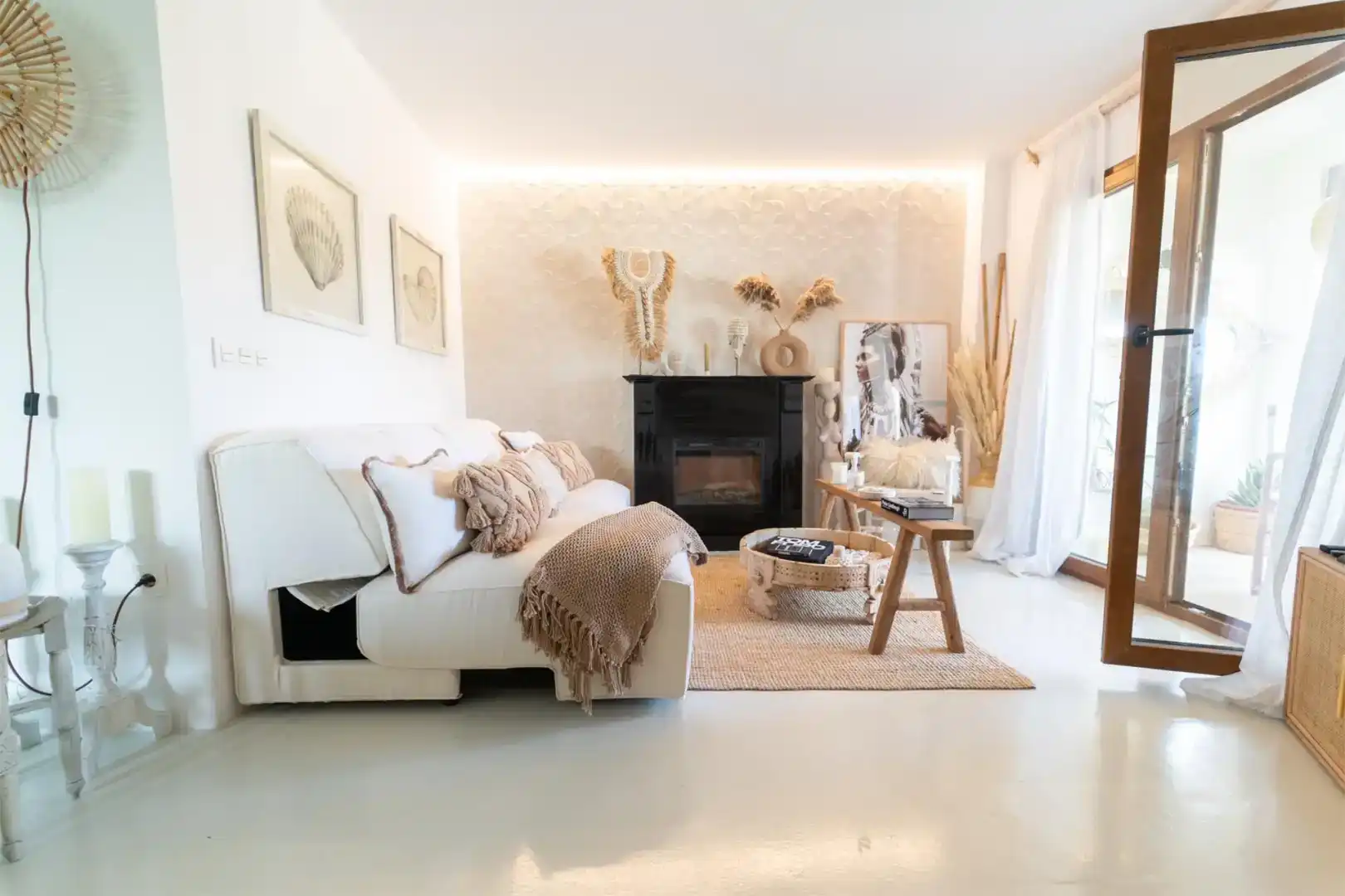Wohnzimmer von Wohnung zur Miete in Jávea / Xàbia mit Klimaanlage und Balkon