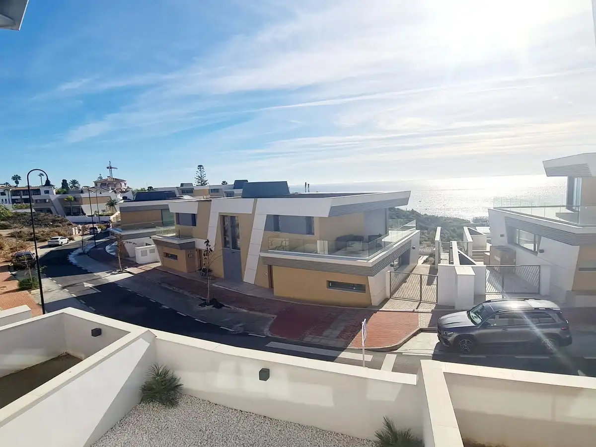 Exterior view of Detached homes for rent in Mijas  with Air Conditioner, Private garden and Swimming Pool