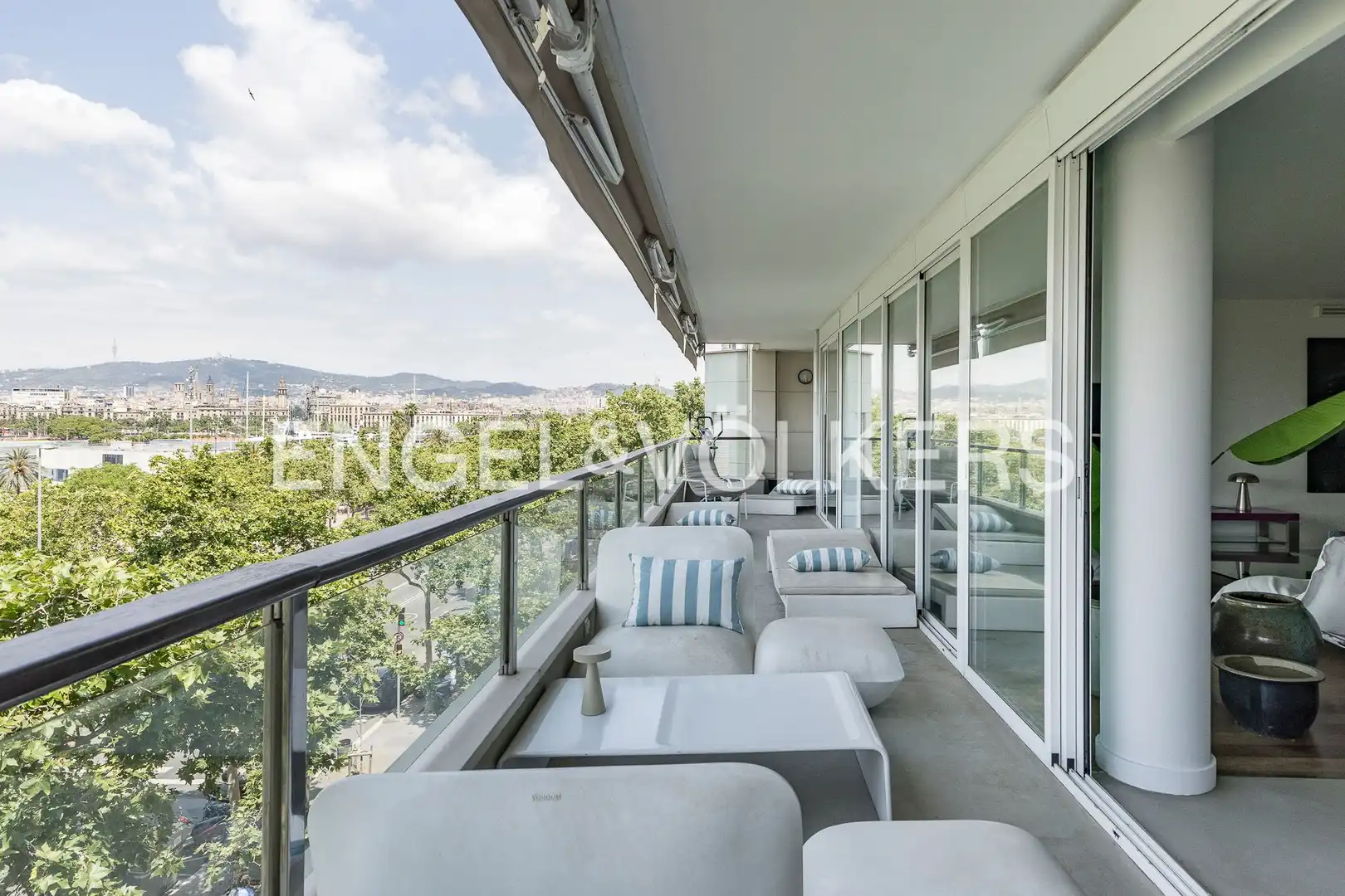 Terrasse von Wohnung zur Miete in Barcelona mit Klimaanlage, Heizung und Parkett