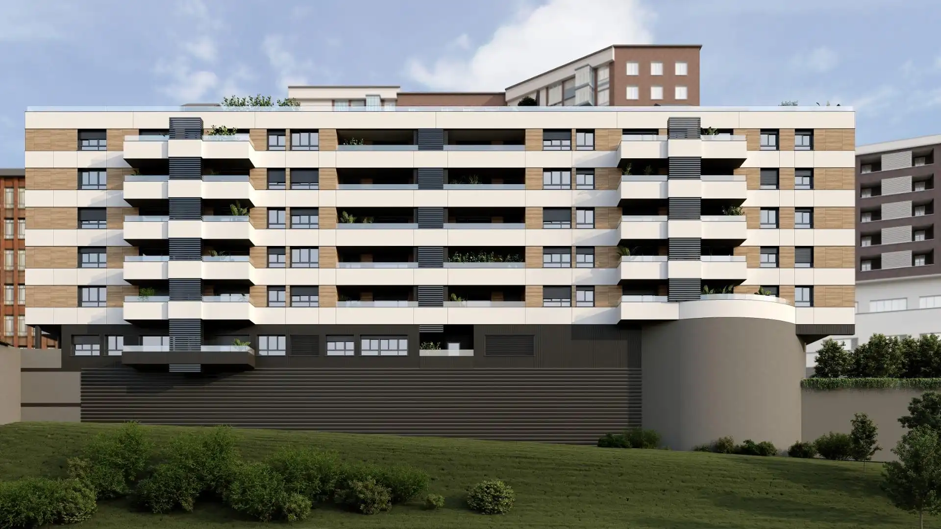 Vista exterior de Piso en venta en Basauri  con Calefacción, Terraza y Trastero
