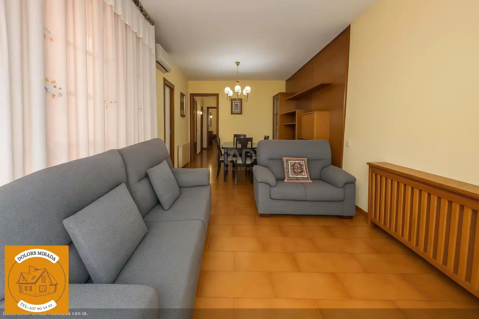 Wohnzimmer von Einfamilien-Reihenhaus zum Verkauf in Bellcaire d'Urgell mit Klimaanlage, Heizung und Terrasse