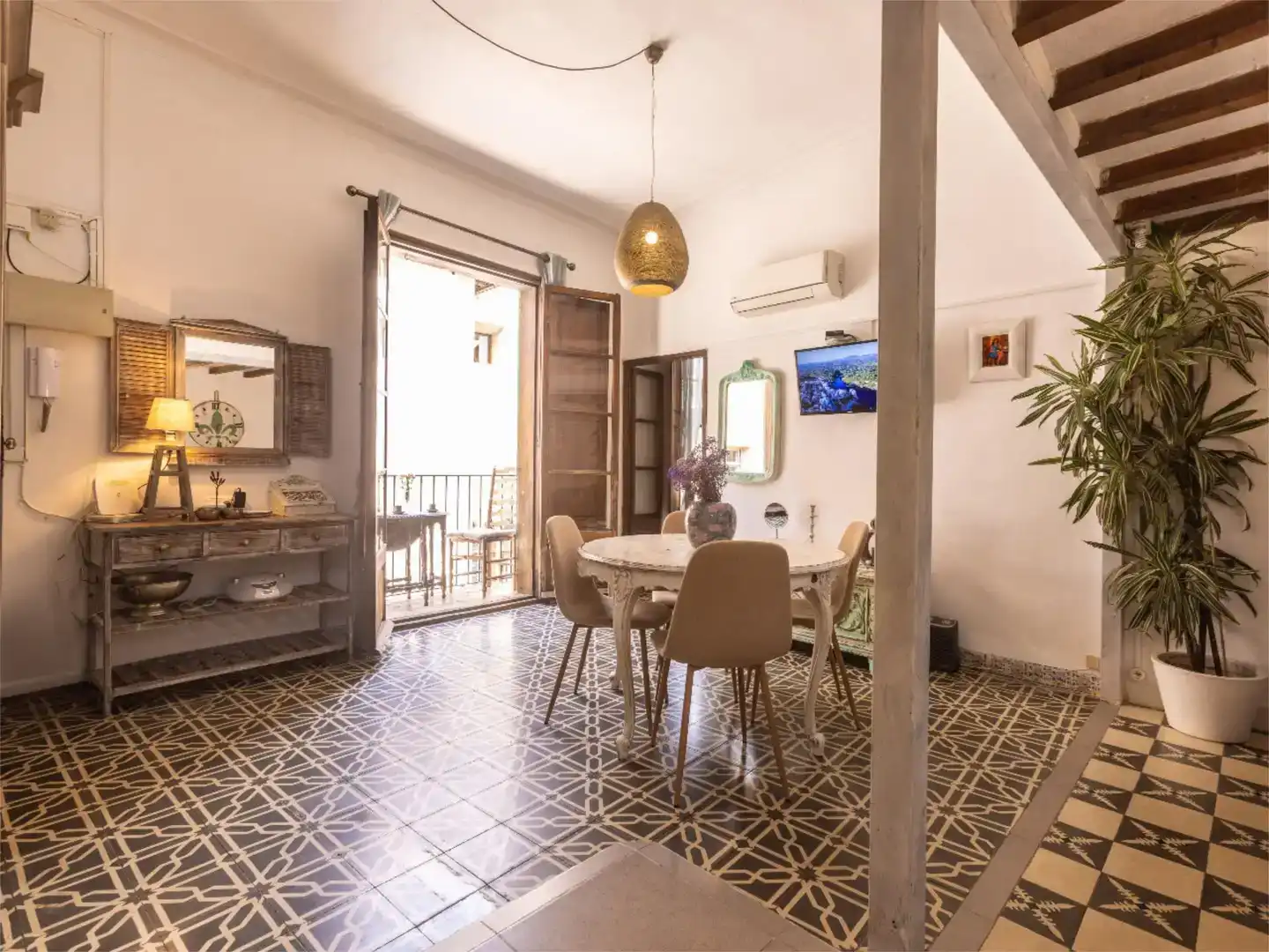 Dining room of Flat for rent in  Palma de Mallorca  with Air Conditioner, Storage room and Furnished