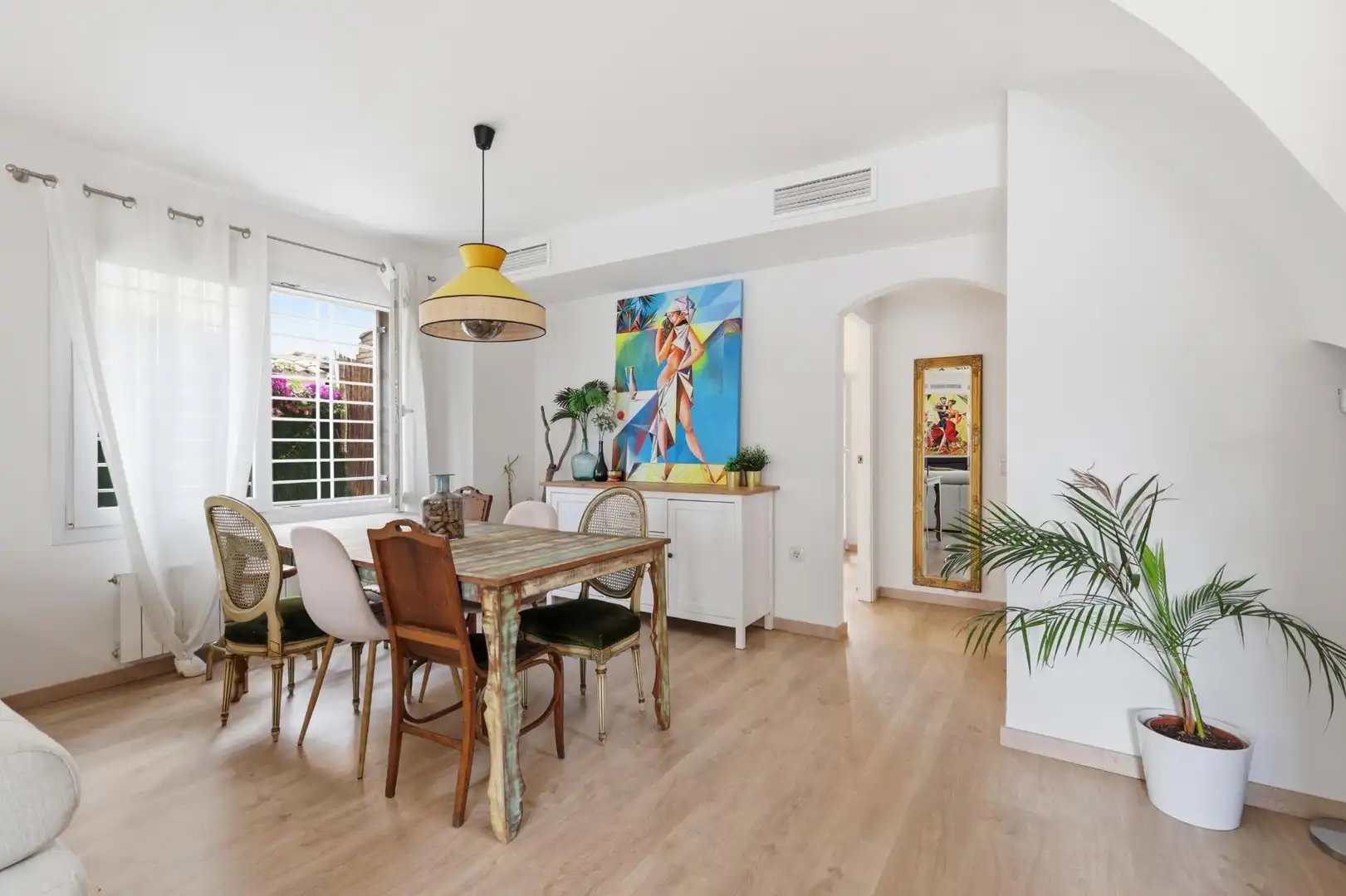 Dining room of Houses for sale in La Pobla de Vallbona  with Air Conditioner, Heating and Private garden