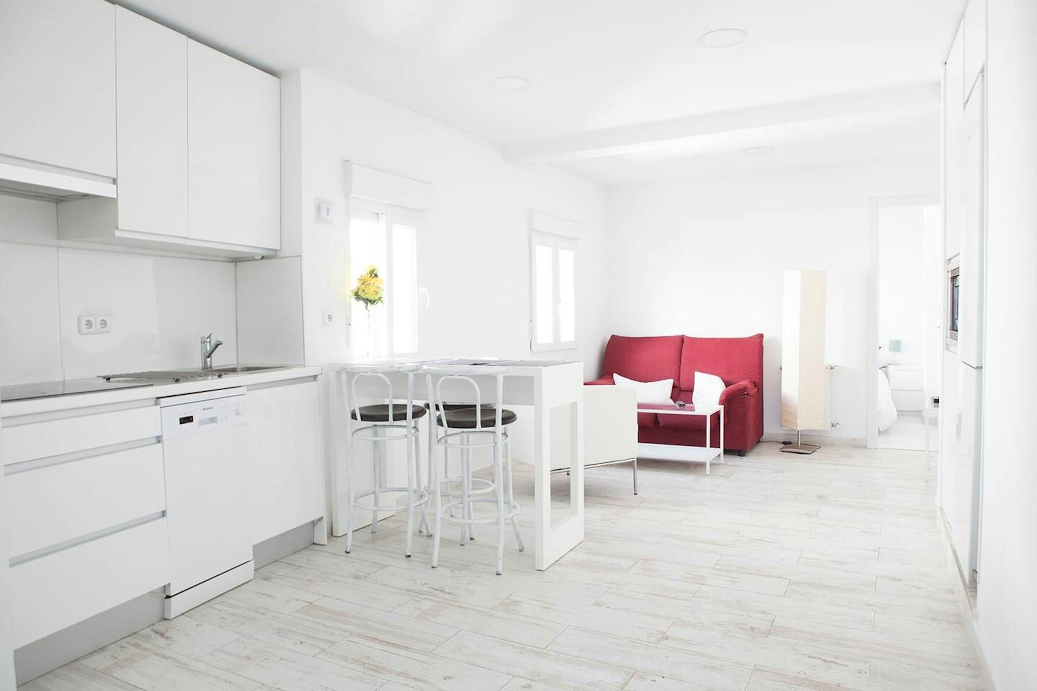 Bedroom of Flat to rent in  Madrid Capital  with Heating, Furnished and Washing machine