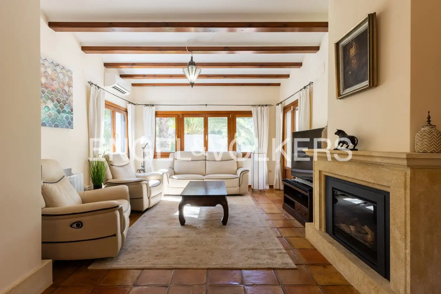 Living room of Houses for sale in Pedreguer  with Air Conditioner, Heating and Private garden