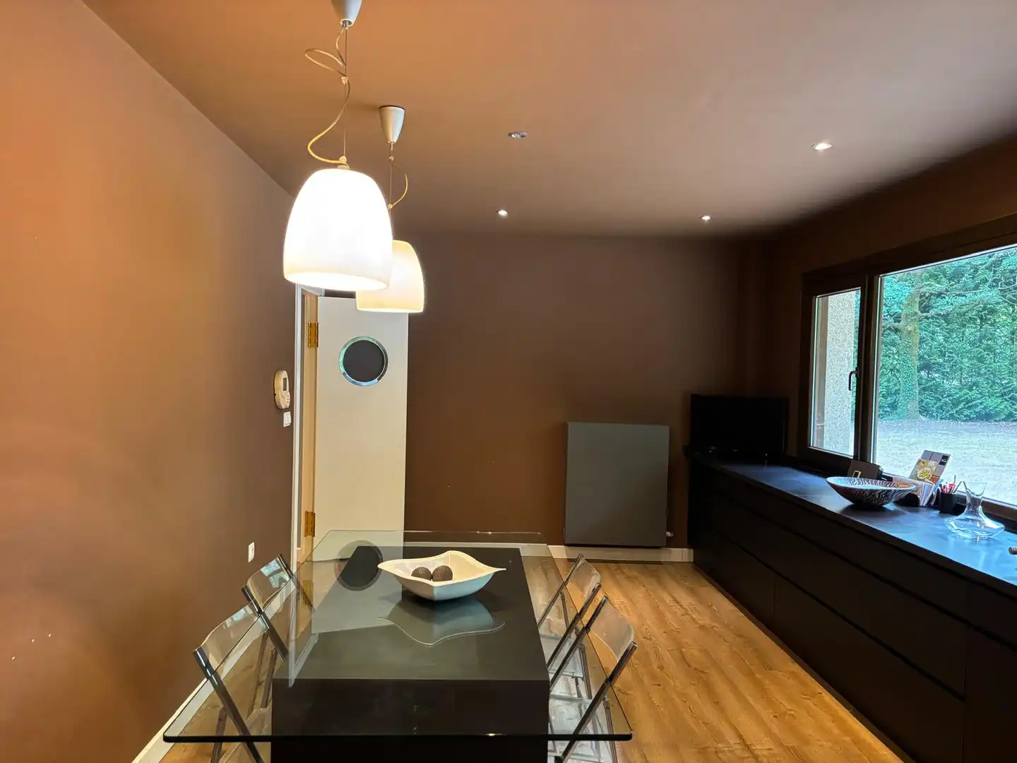 Dining room of Houses for sale in Ames  with Private garden, Parquet flooring and Terrace