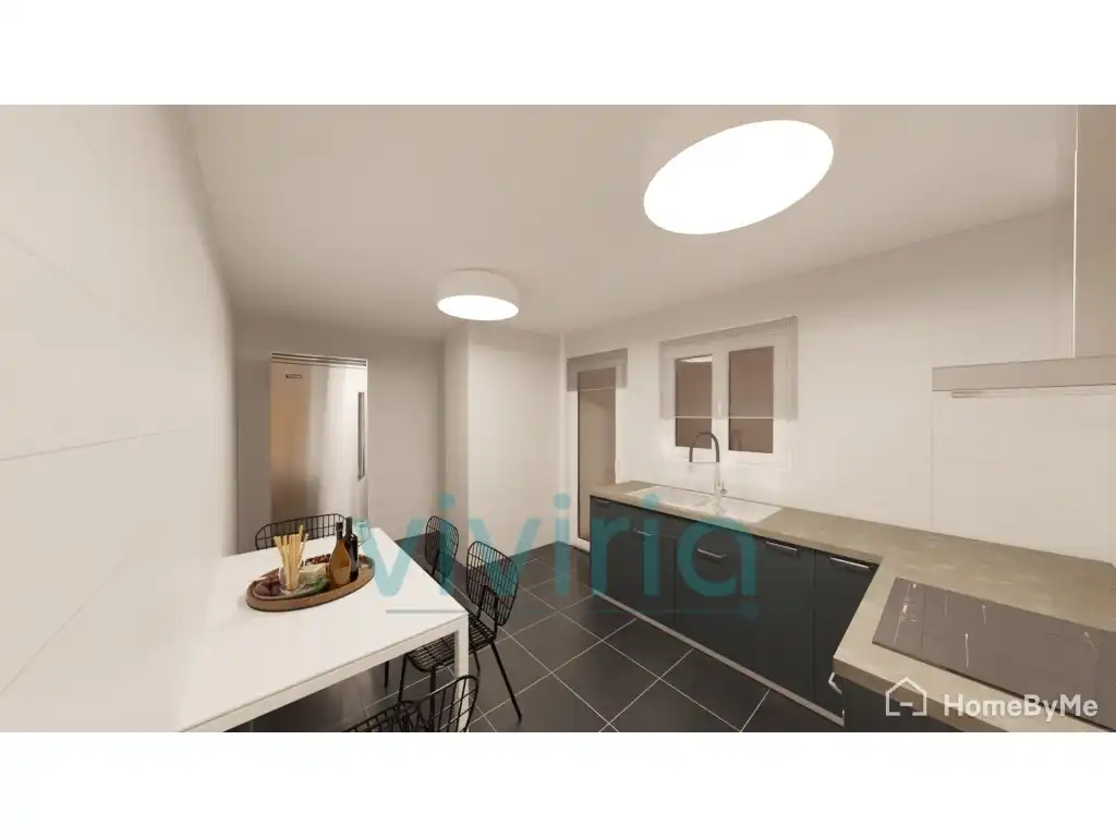 Kitchen of Flat for sale in L'Olleria  with Oven and Balcony