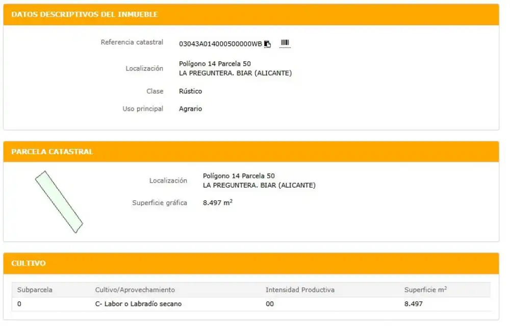 Terreno residencial en venta en Biar, imagen 3