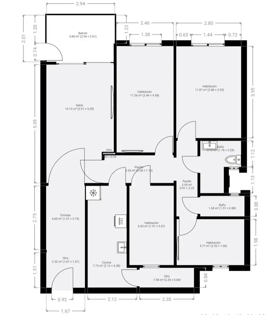 Piso en venta en Barcelona con Calefacción y Balcón