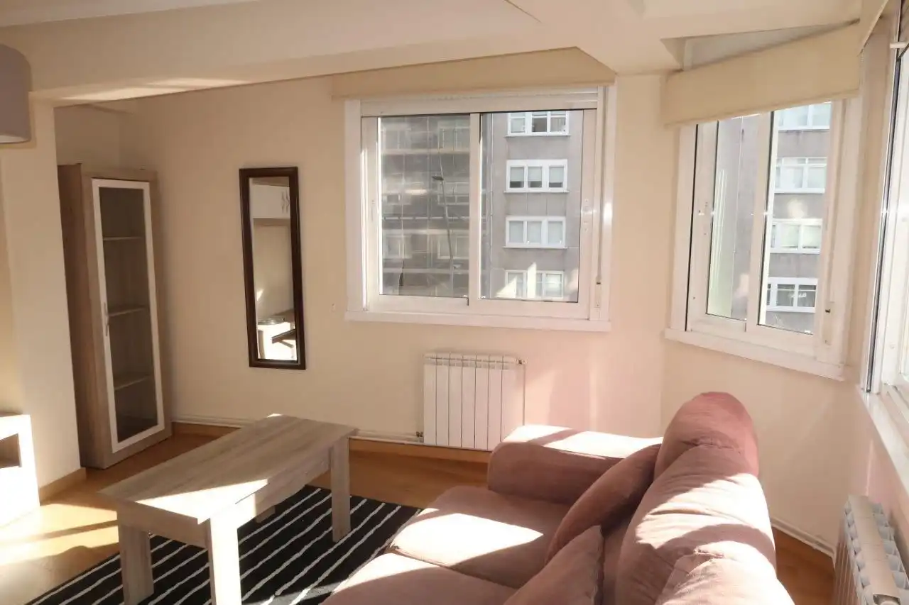 Living room of Flat for sale in A Coruña Capital   with Heating, Storage room and Furnished
