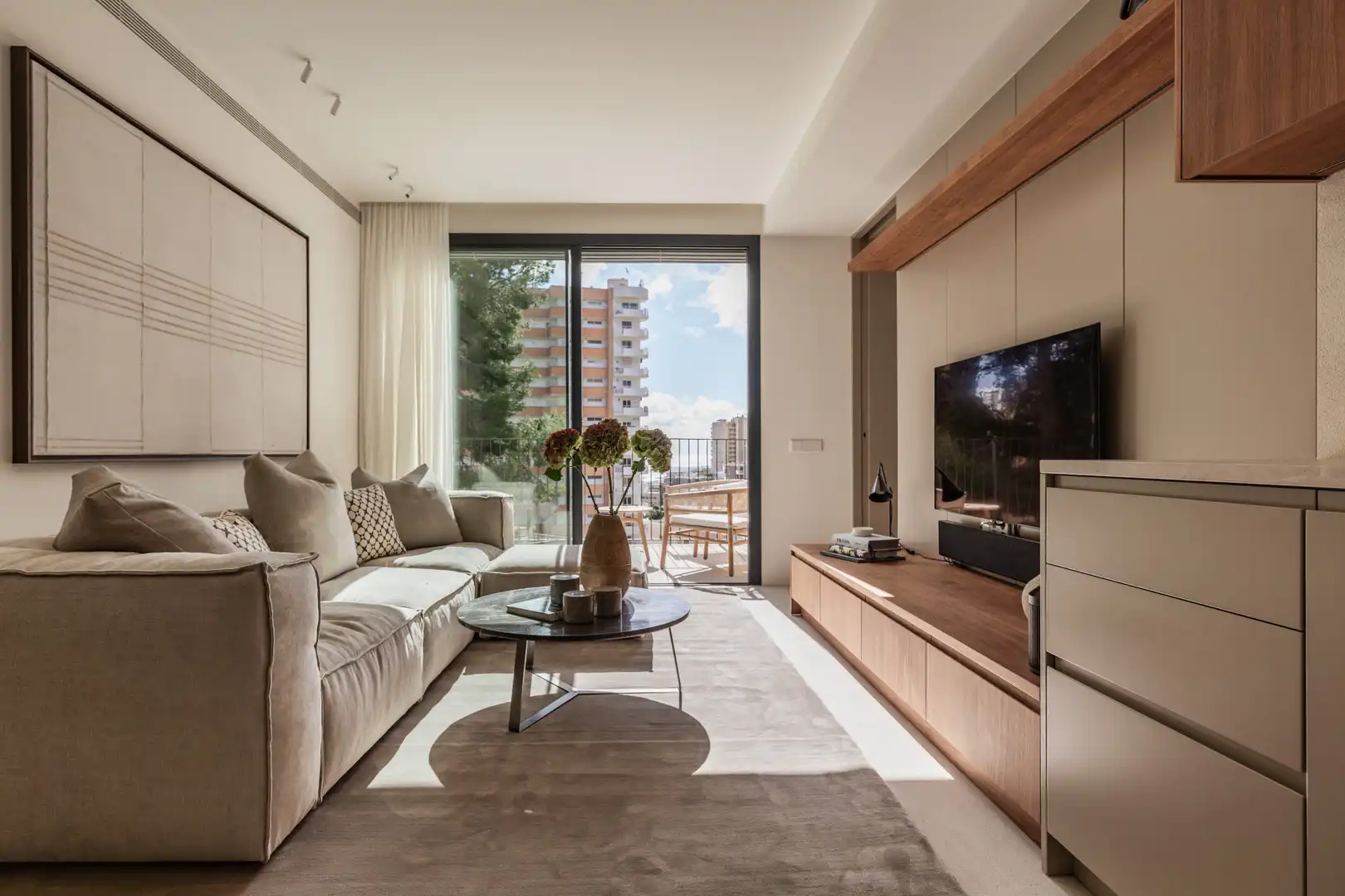 Sala d'estar de Àtic en venda en  Palma de Mallorca amb Aire condicionat, Terrassa i Piscina