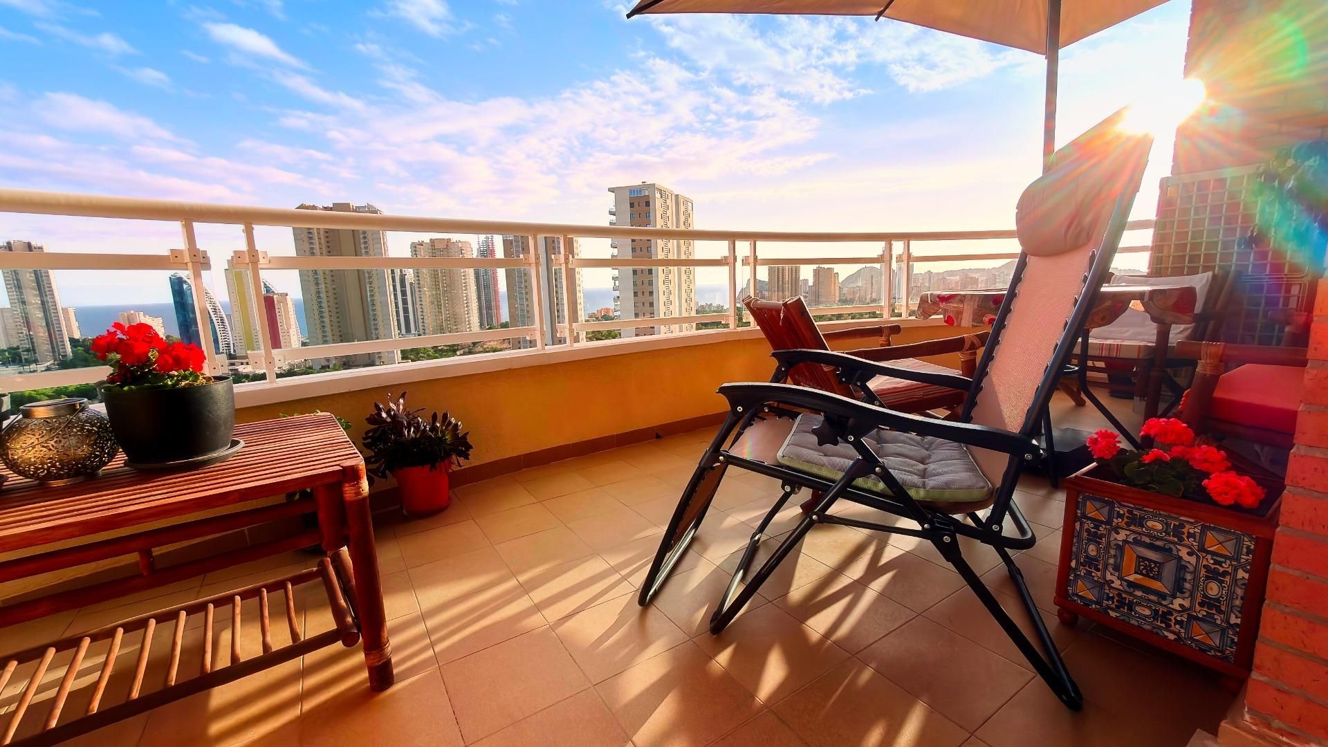 Terrace of Apartment for sale in Benidorm  with Air Conditioner, Private garden and Terrace