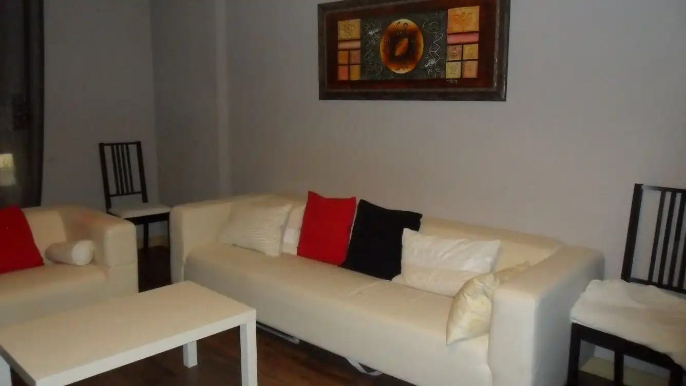Wohnzimmer von Einfamilien-Reihenhaus zur Miete in Villarrobledo mit Klimaanlage, Heizung und Parkett
