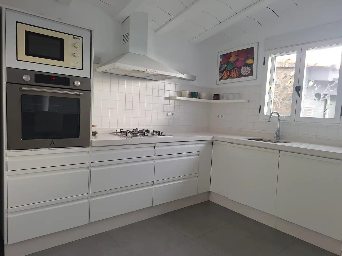 Cuina de Finca rústica en venda en Alfara de la Baronia amb Aire condicionat, Jardí privat i Moblat