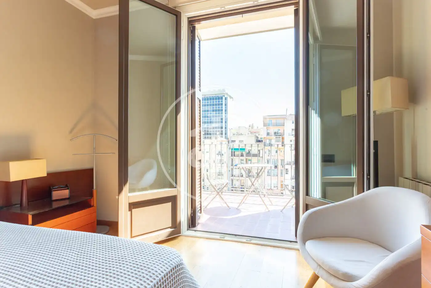 Bedroom of Flat for rent in Barcelona  with Air Conditioner, Heating and Terrace